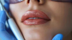 Depilación láser en labio superior en mujer con tecnología láser profesional avanzada