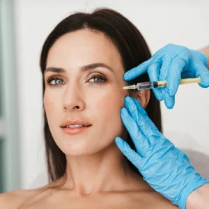 esteticista aplicando tratamiento tensor facial con aparato de radiofrecuencia en rostro de mujer para lifting y reafirmación sin cirugía