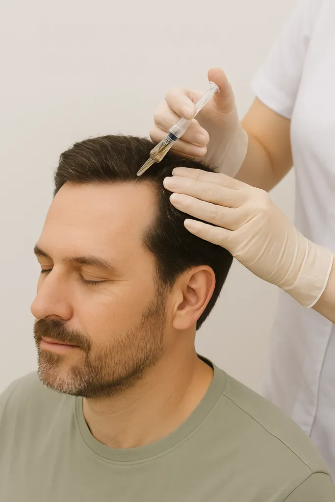 Tratamiento de mesoterapia capilar contra la alopecia