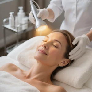 Tratamiento de luminosidad facial para mejorar el brillo y uniformidad de la piel. Title: Perfilado mandibular con ácido hialurónico