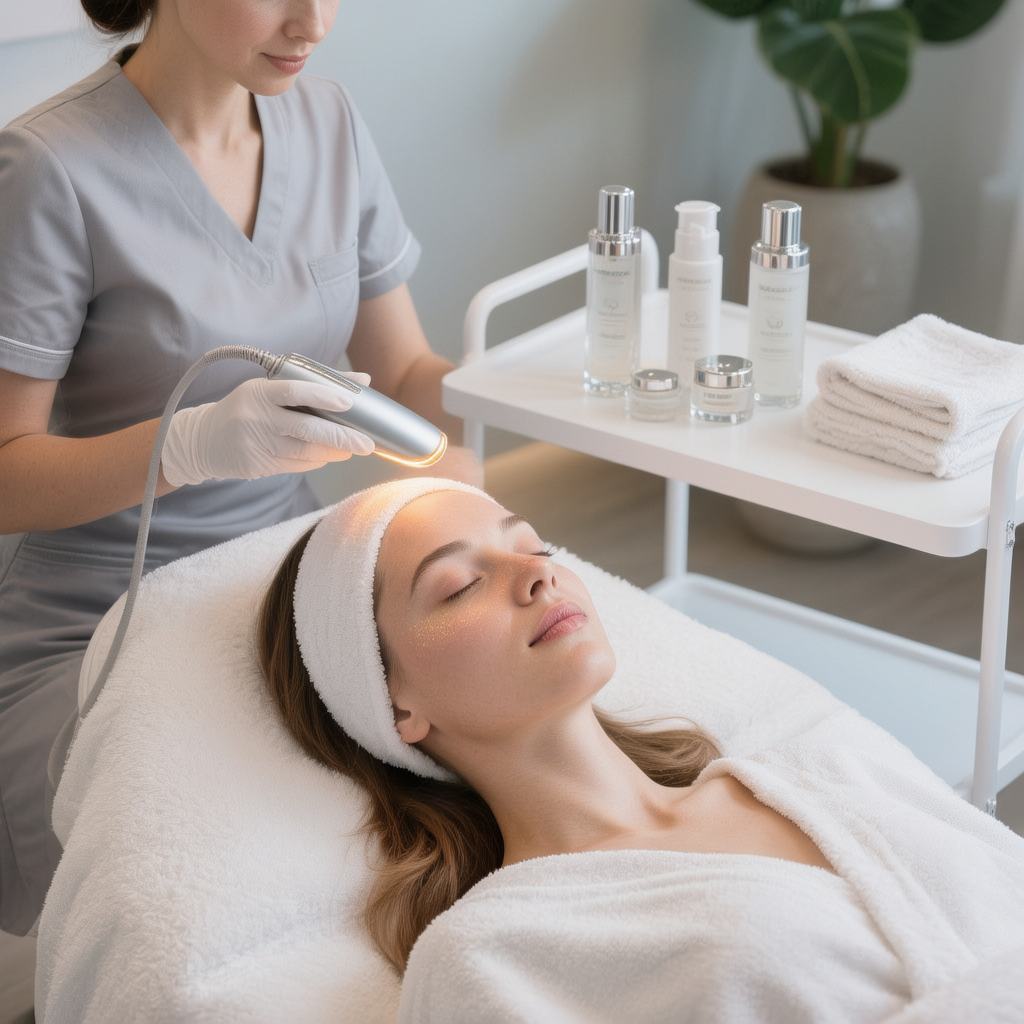 Relleno de labios con ácido hialurónico para mejorar volumen y definición.